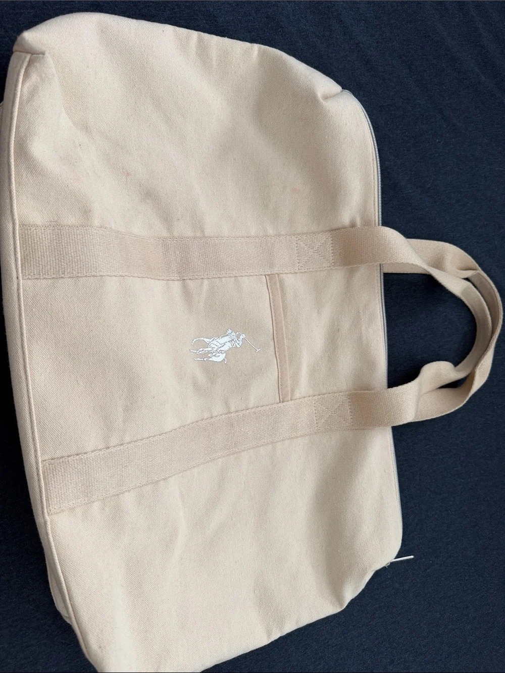 Canvas Travel Tote Bag in Cream